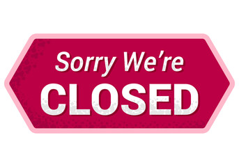 Vector illustration of the closed board announcement store sign