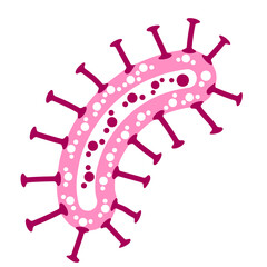 Vector illustration of the pink amoeba against a white background