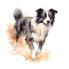 dog watercolor,ai generative