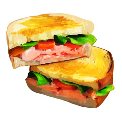 Bread, Toast, Sandwich, Tuna, Salad.