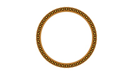 theater movie gold gem glitter frames sign retro on white background. 3d rendering