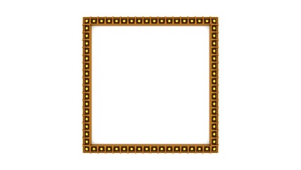 theater movie gold gem glitter frames sign retro on white background. 3d rendering