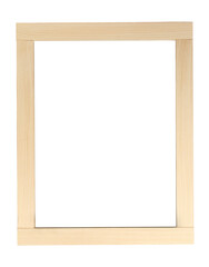 Obraz premium Wooden frame isolated on white. For mirror, photo, picture, painting and others