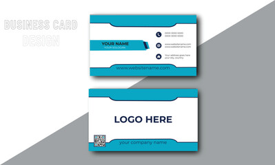 Modern and simple business card design professional business card design .Personal visiting card with company logo. 
