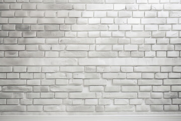 White brick wall texture backround, Generative ai