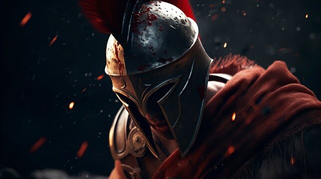 Spartan Warrior S2, Generative AI, Illustration	