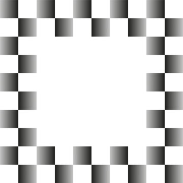 Retro checkers frame. Geometric art print.