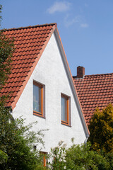 Wohnhäuser im Frühling, Vegesack, Bremen, Deutschland