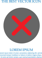 X mark vector icon eps 10. Remove symbol. Delete sign