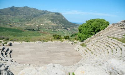 Picture of Ancient Greek theater at Segesta.