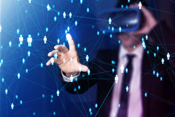 uomo d'affari, risorse umane, selezione del personale, pubbliche relazioni