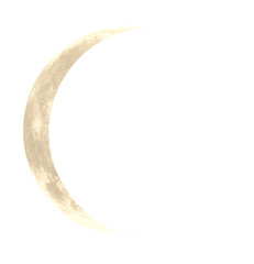 Obraz premium Moon isolated on white background