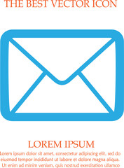 vEnvelope vector icon eps 10. Mail symbol. Simple isolated illustration.