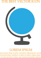 Globe vector icon eps 10. Simple isolated illustration.