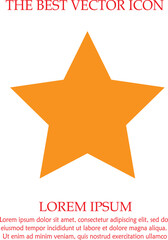 Star vector icon eps 10. Simple isolated illustration.