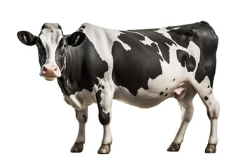 Holstein - Friesian cow isolated on white background.
