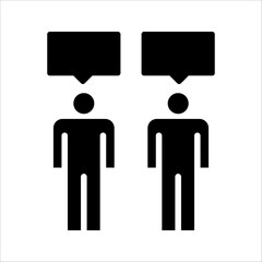 Solid vector icon for discussion which can be used various design projects.