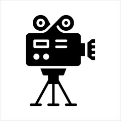 Solid vector icon for cinema which can be used various design projects.