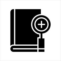 Solid vector icon for investigation which can be used various design projects.