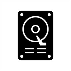 Solid vector icon for harddisk which can be used various design projects.