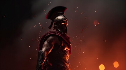Fototapeta na wymiar Spartan Warrior S2, Generative AI, Illustration