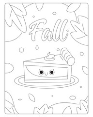 Autumn Coloring Pages for Kids, Autumn Coloring pages, kids Coloring pages, Animals, flower, Nature, black and white Coloring pages.