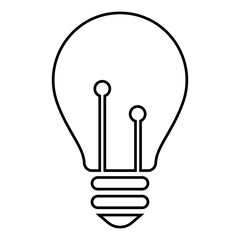 Bulb icon vector. Light illustration sign. Electricity symbol or logo.