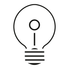 Bulb icon vector. Light illustration sign. Electricity symbol or logo.