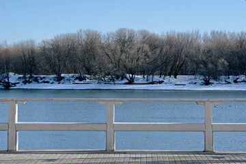 snow covered fence