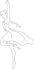woman, drawing, isolated, illustration, vector, dance, happy, young, sketch, art, dancer, people, man, one line, concept, person, outline, female, graphic, design, hand, continuous, modern, doodle