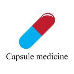 capsule medicine icon vector