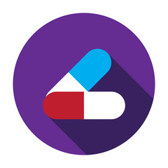 capsule medicine icon vector