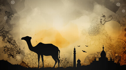 eid al-adha background illustration ai generate
