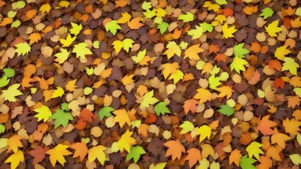Autumn Leaves Background Outdoors. Generative AI.