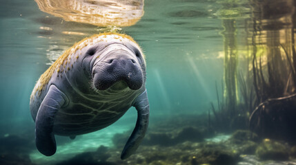 Manatee, Marine organisms, Life of the sea, Underwater world, Aquatic organisms, Sea breeze, Ecosystem, Ocean, Tide, sea, mystery of life, sea creatures, animals,