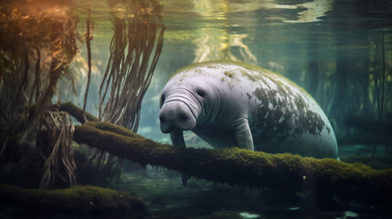Manatee, Marine organisms, Life of the sea, Underwater world, Aquatic organisms, Sea breeze, Ecosystem, Ocean, Tide, sea, mystery of life, sea creatures, animals,