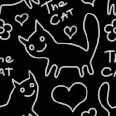 set of funny cartoon animals seamless abstract pattern background fabric fashion design print wrapping paper digital illustration texture textile wallpaper colorful image 