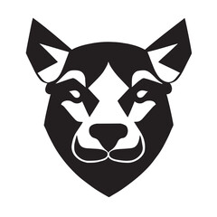 animal head vector black and white