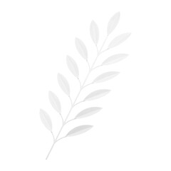 Fototapeta premium White tree branch romantic botanical premium plant decor element 3d icon realistic vector
