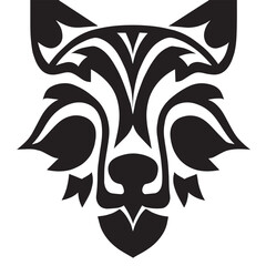 animal head vector black and white