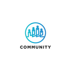 Vector logo design template. Concept for family, teamwork, creativity, training, business partnership, sport team. Human logotype