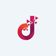 initial letter D cube digital tech logo design for Business corporate letter D logo design.