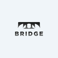 creative abstract bridge logo design template