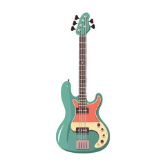 Naklejka premium Electric guitar rocks the stage