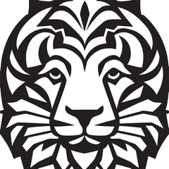 animal head vector black and white
