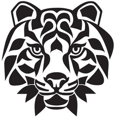 animal head vector black and white