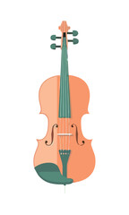 Fototapeta na wymiar violin string instruments on white backdrop