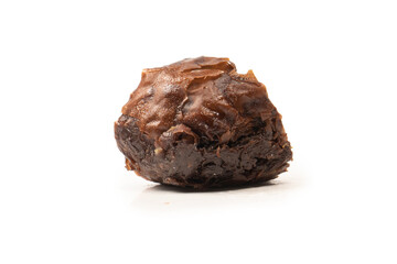 Turkish chocolate baklava isolated on white background.