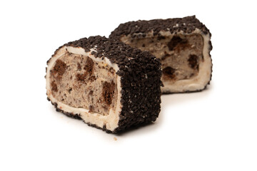 Sweet roll with chocolate and nuts, turkish sweets.