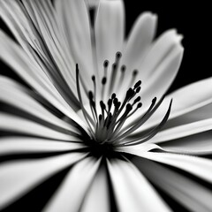 flower . Dramatic and delicate black and white image - generative ai
